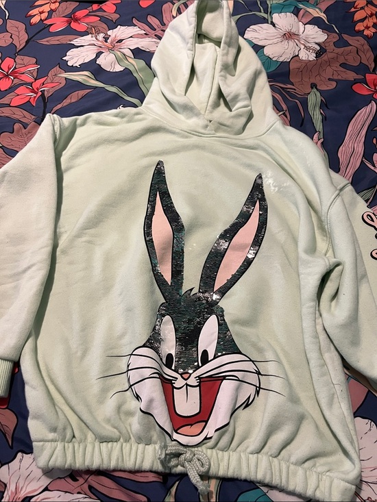 Zara Other - Bugs Bunny sequin hoodie